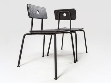 MILNE - Stackable steel and wood chair by Liqui Contracts - view 2